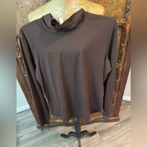St John Chocolate Brown Long Sleeve Blouse XL